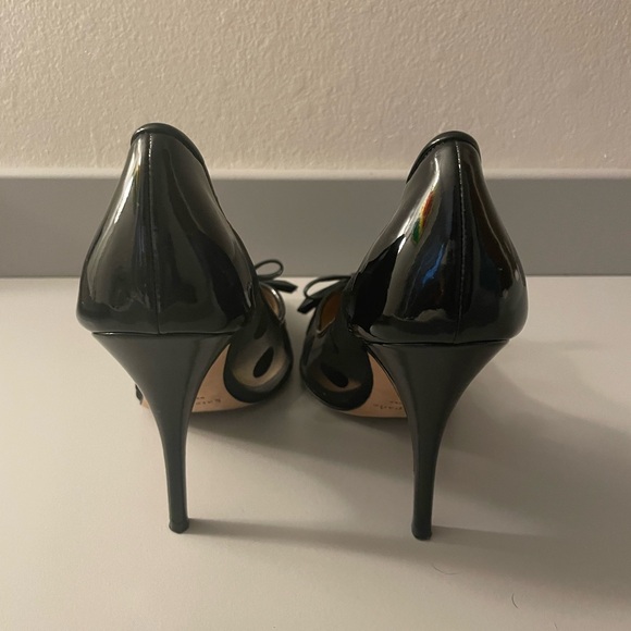 Black Kate Spade Polka Dot Mesh Stiletto Heels Pumps, Soze 9.5 - Picture 4 of 5
